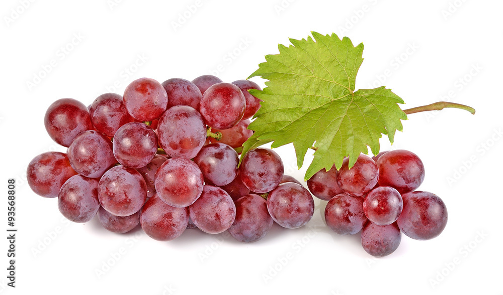 Fototapeta premium red grapes isolated on white background