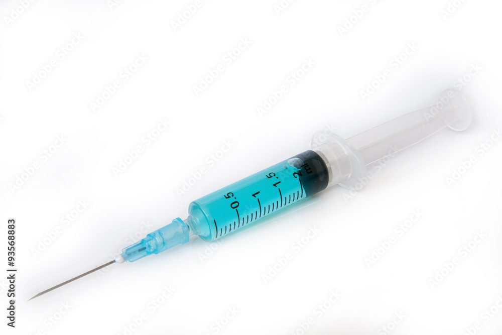 syringes isolated on white background syringes isolated on white background