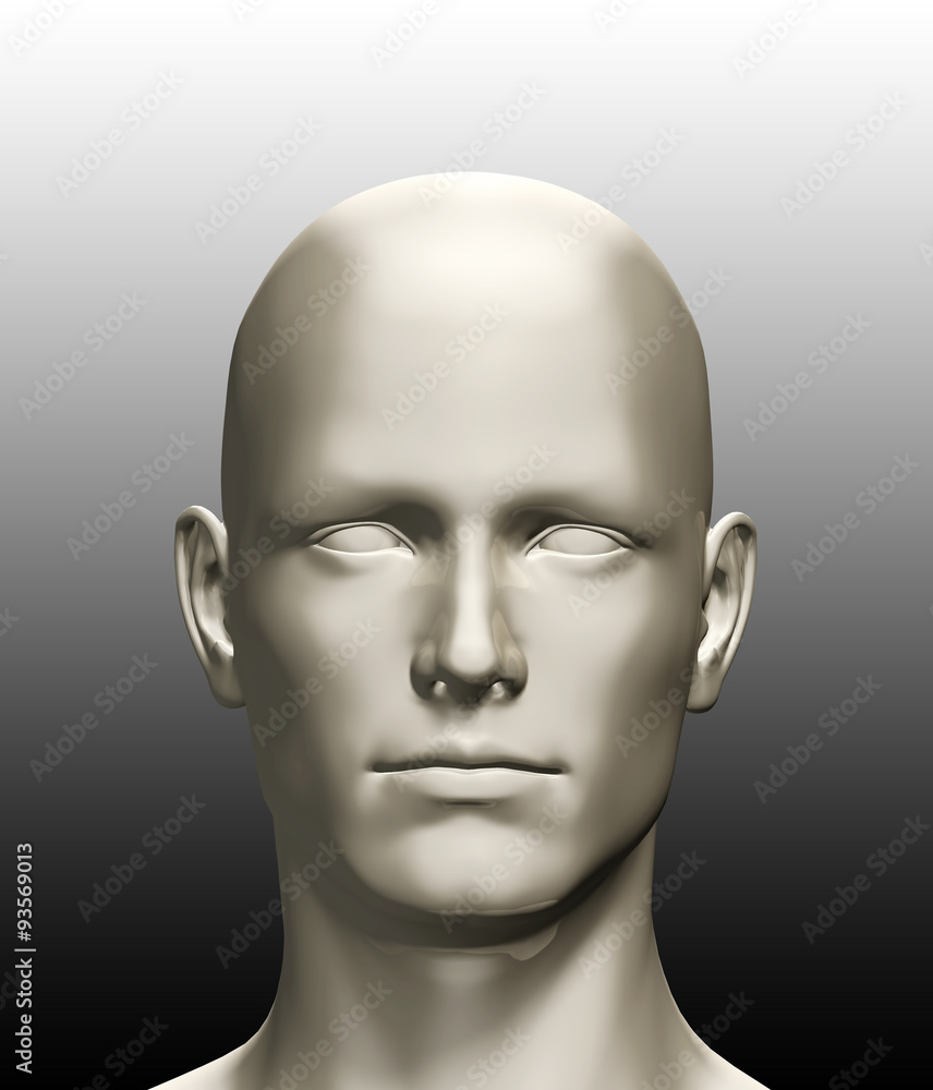 3d rendered illustration of a human head 3d rendered illustration of a human head