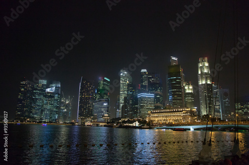 Singapore center at night © George Dolgikh