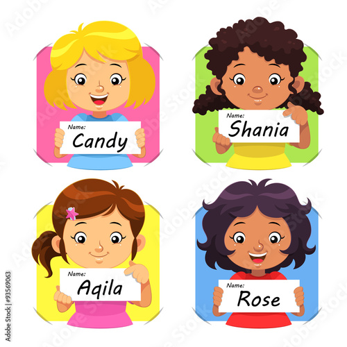 Girls Name 1
Girls holding their name tag.