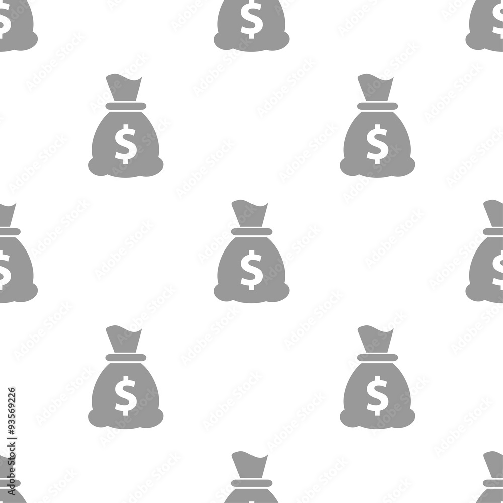 seamless pattern with Money bag icon