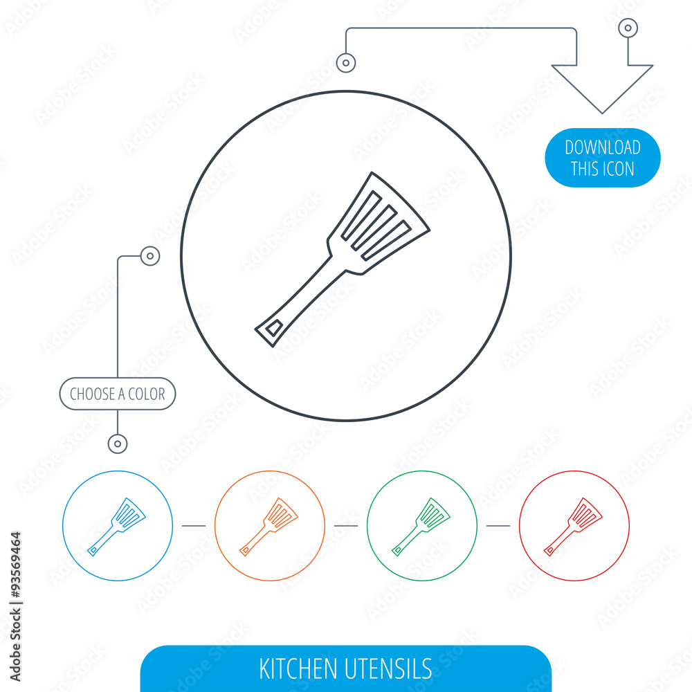 Kitchen utensil icon. Kitchenware spatula sign. Kitchen utensil icon. Kitchenware spatula sign.