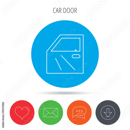 Free Download Car door icon. Automobile lock sign. - GFXLoad