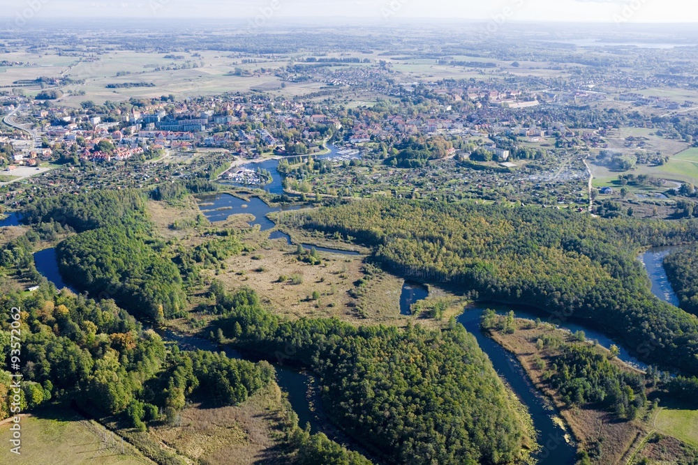 Aerial view of Wegorzewo