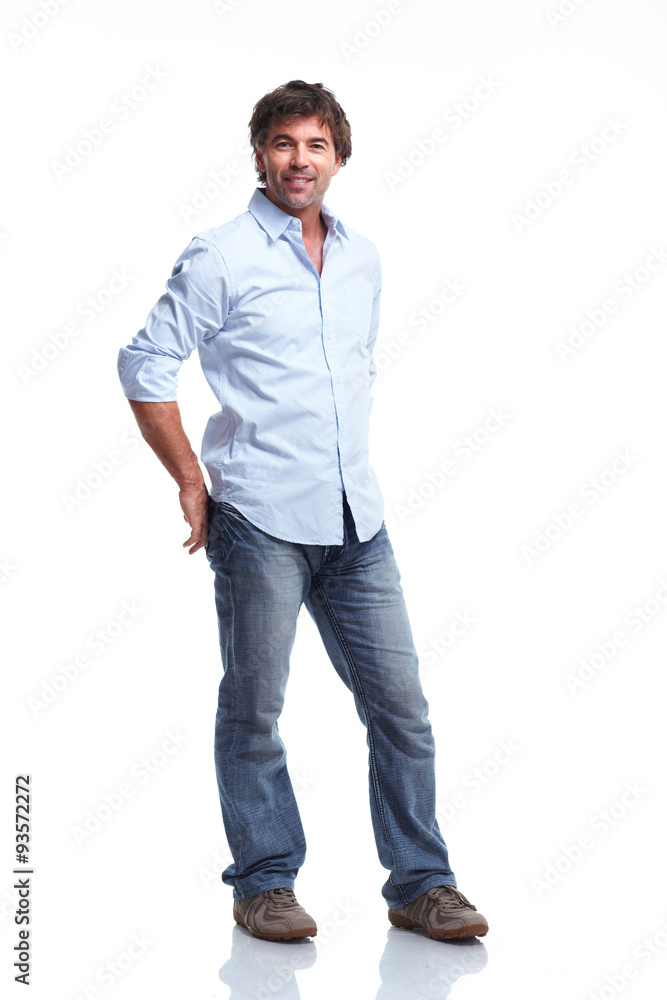 Man isolated white background. Man isolated white background.