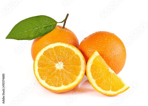 Orange fruit isolated on white background