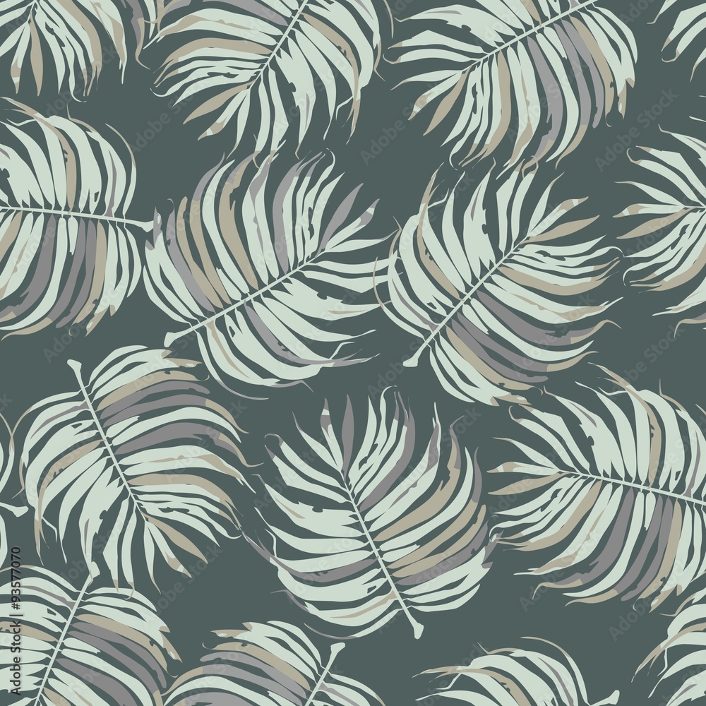 Floral Palm Leaf Seamless Pattern Floral Palm Leaf Seamless Pattern