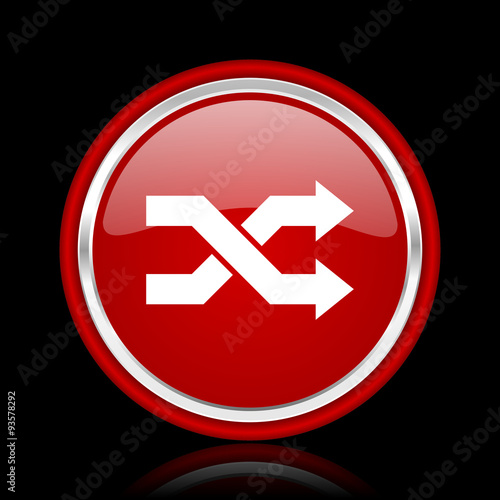 Free Download aleatory red glossy cirle web icon on black bacground - GFXLoad