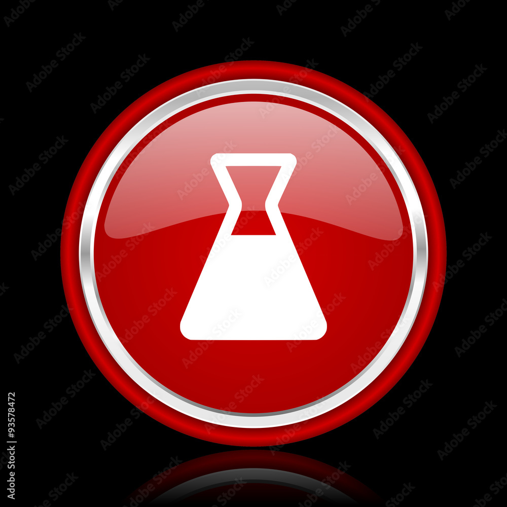 laboratory red glossy cirle web icon on black bacground laboratory red glossy cirle web icon on black bacground