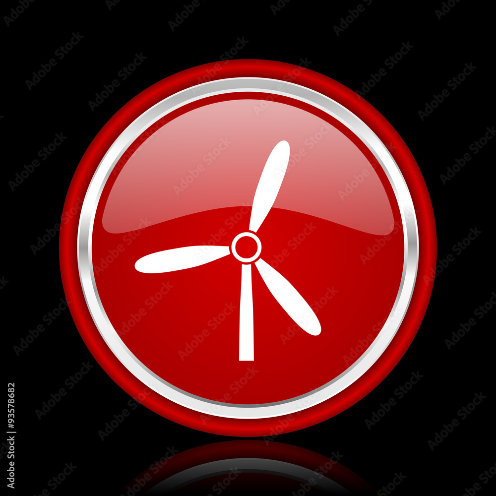 windmill red glossy cirle web icon on black bacground windmill red glossy cirle web icon on black bacground
