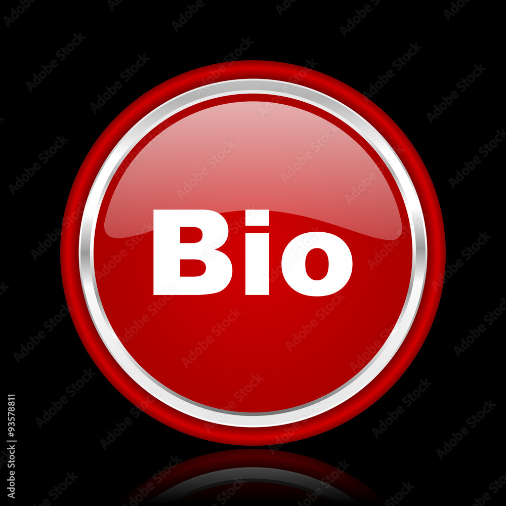 bio red glossy cirle web icon on black bacground bio red glossy cirle web icon on black bacground