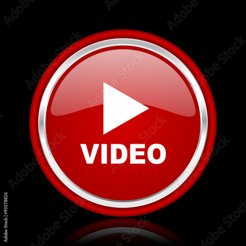 video red glossy cirle web icon on black bacground Free Download video red glossy cirle web icon on black bacground - GFXLoad