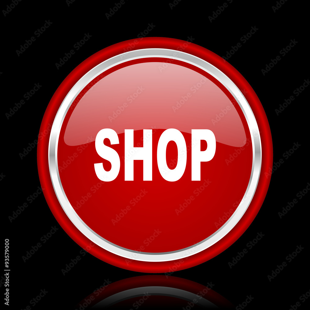 shop red glossy cirle web icon on black bacground shop red glossy cirle web icon on black bacground