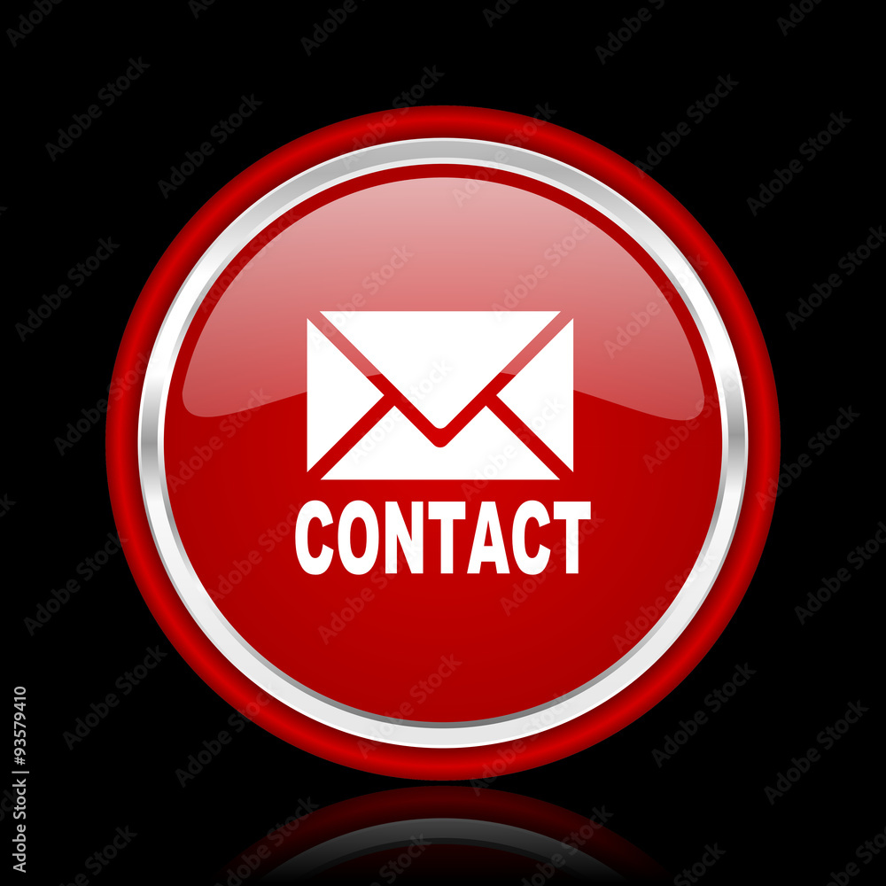 email red glossy cirle web icon on black bacground email red glossy cirle web icon on black bacground