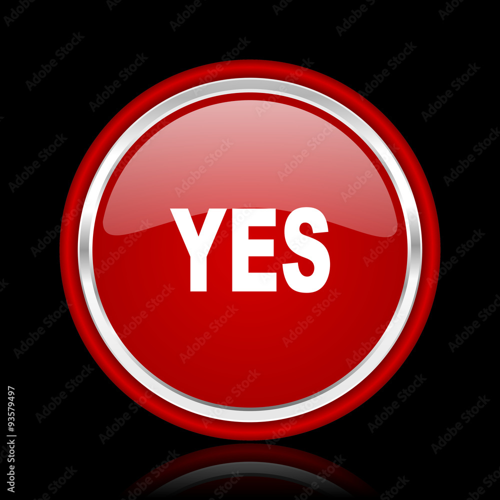 yes red glossy cirle web icon on black bacground yes red glossy cirle web icon on black bacground