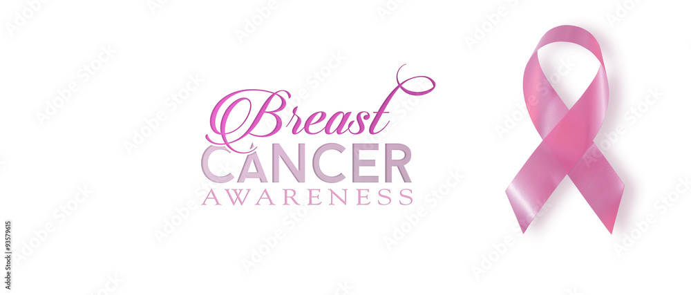 Breast cancer awareness ribbon banner background Breast cancer awareness ribbon banner background
