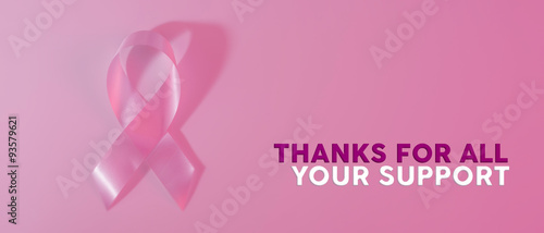 Breast cancer awareness ribbon banner background © cienpies