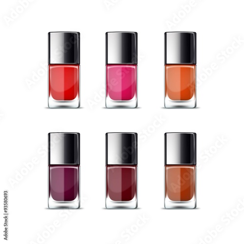 Nail Polish Packaging Package Pack Bottle for Manicure Vector
