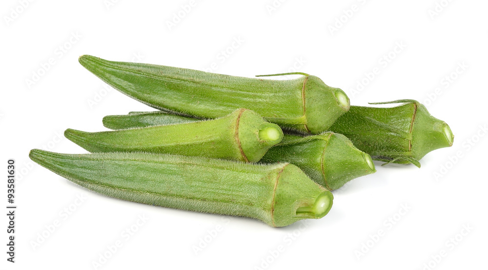 okra isolated on white background okra isolated on white background