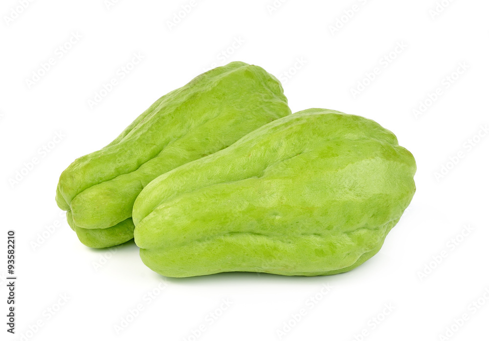 Chayote on white background Chayote on white background