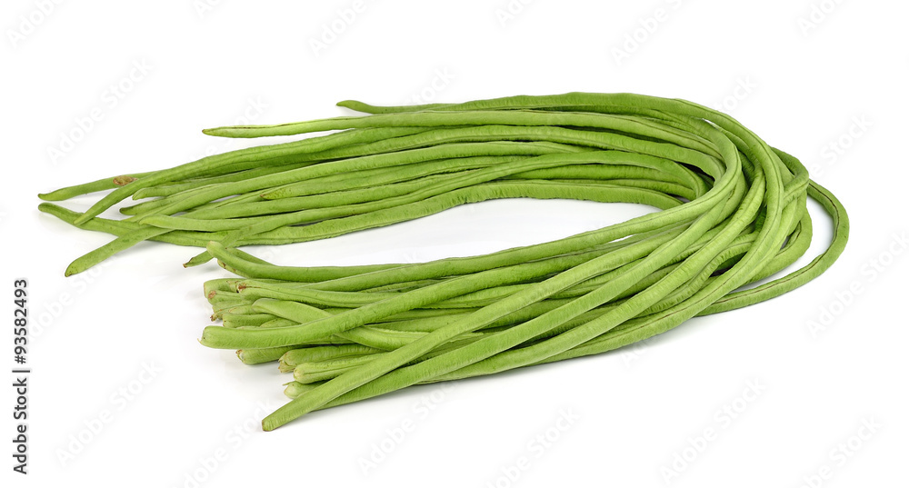 yardlong bean isolated on white background. yardlong bean isolated on white background.