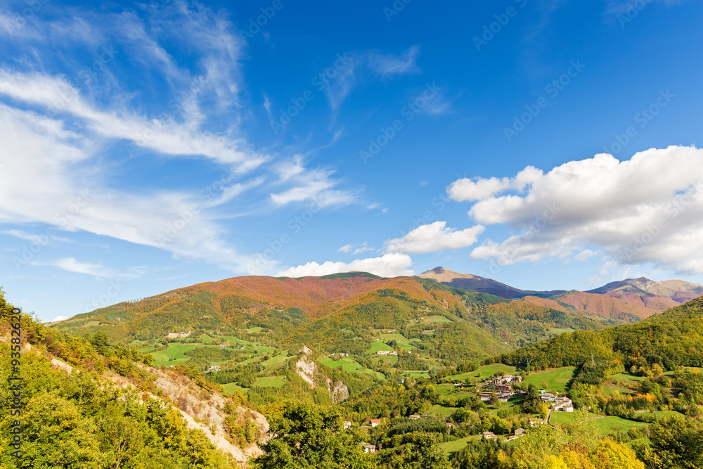 multicolored hills in autumn multicolored hills in autumn
