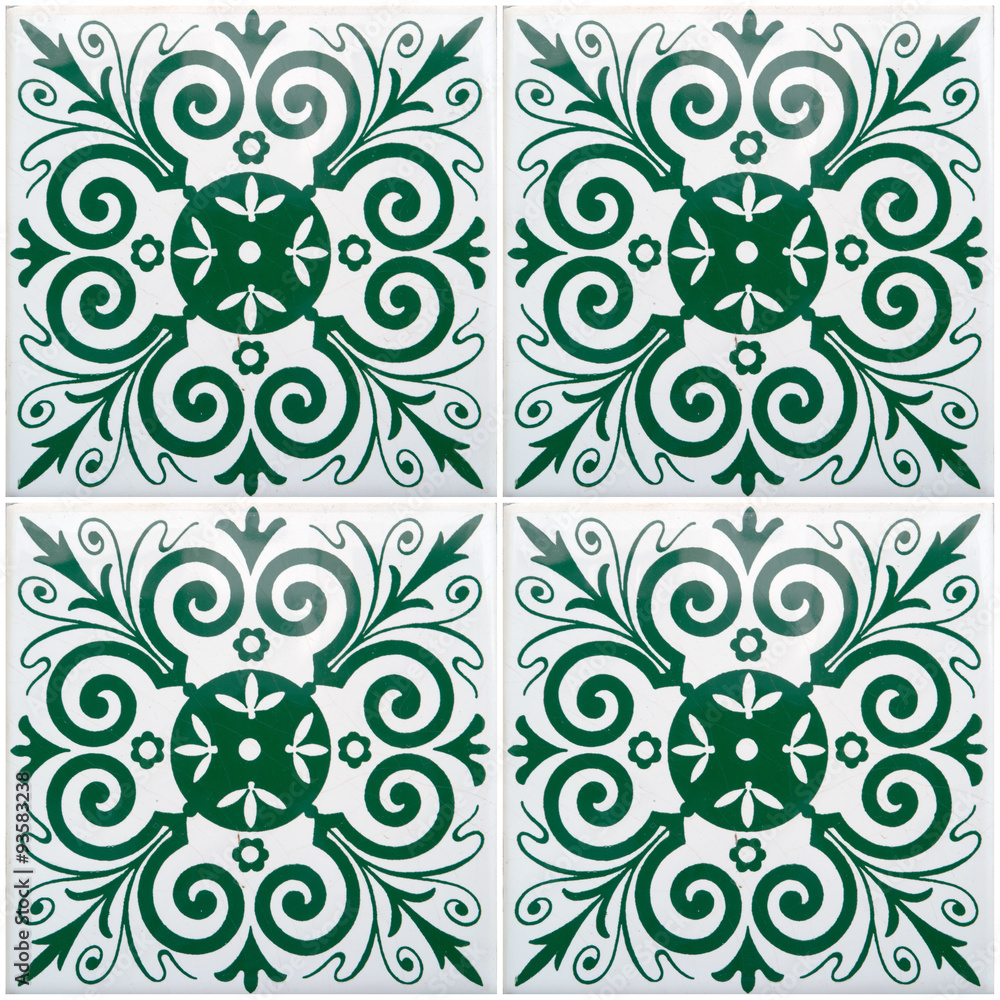 Traditional Portuguese glazed tiles Traditional Portuguese glazed tiles