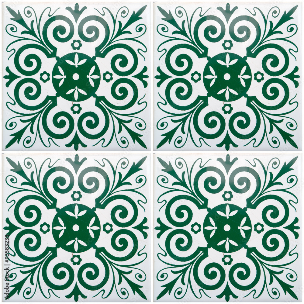 Traditional Portuguese glazed tiles