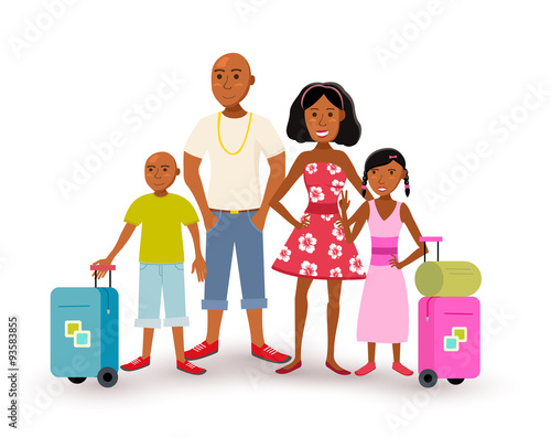 African american family summer vacation travel