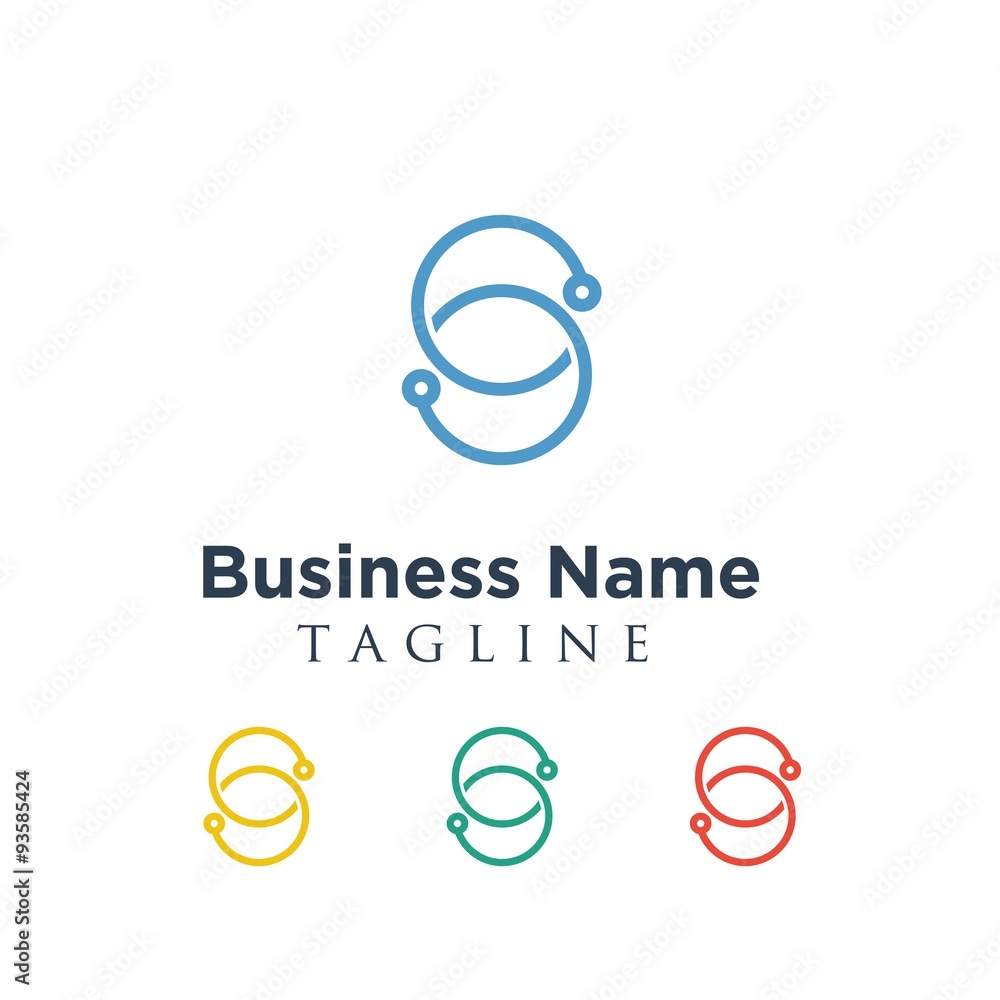 Fototapeta premium connection vector logo icon
