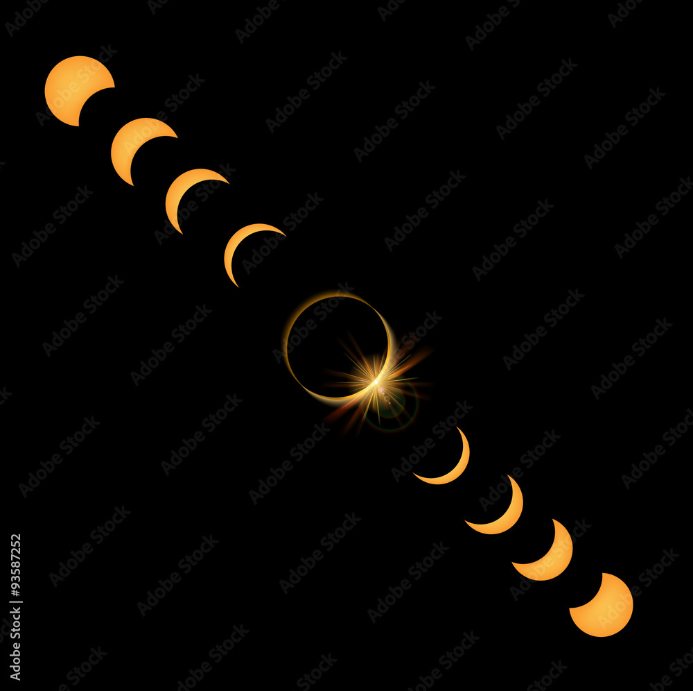 Fototapeta premium Space planet of background planet and Crescent moon