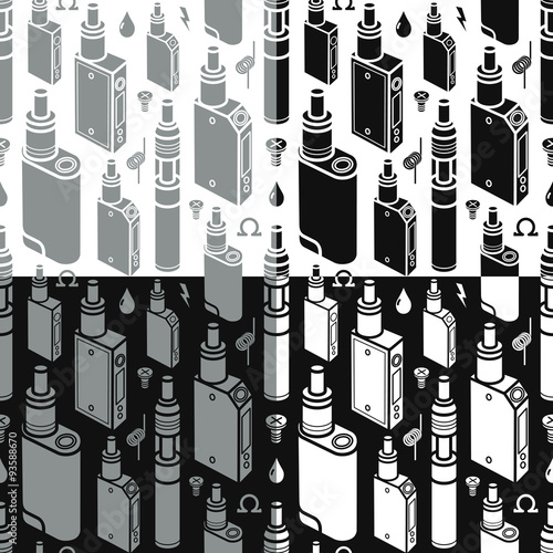 Endless vape background. Four choices of color combinations