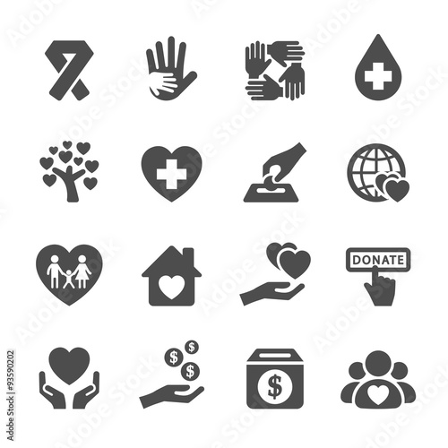 charity and donation icon set 5, vector eps10