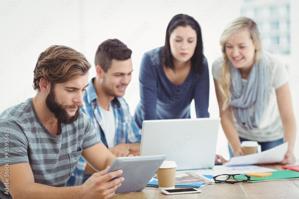 Business people using technology Business people using technology