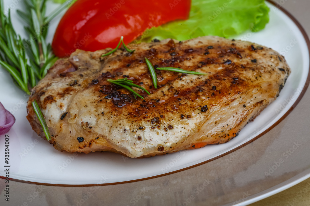 Grilled pork steak Grilled pork steak