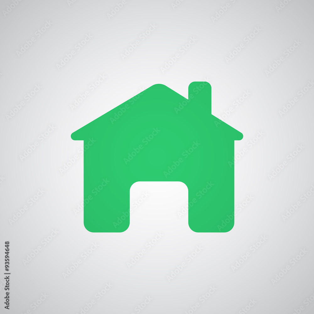 Flat green Home icon