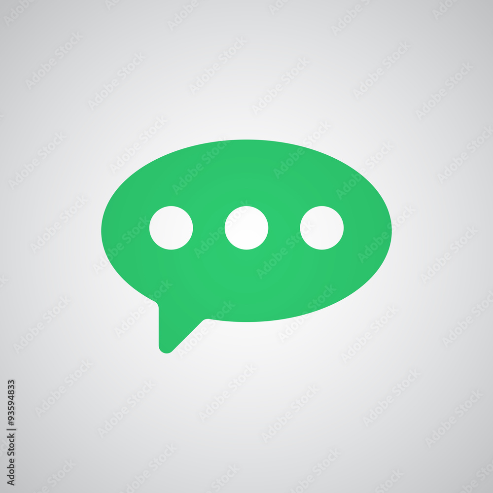 Flat green Comment icon Flat green Comment icon