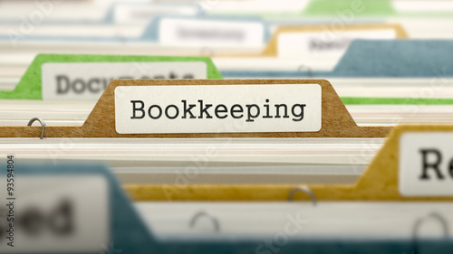 Photography File Folder Labeled as Bookkeeping.