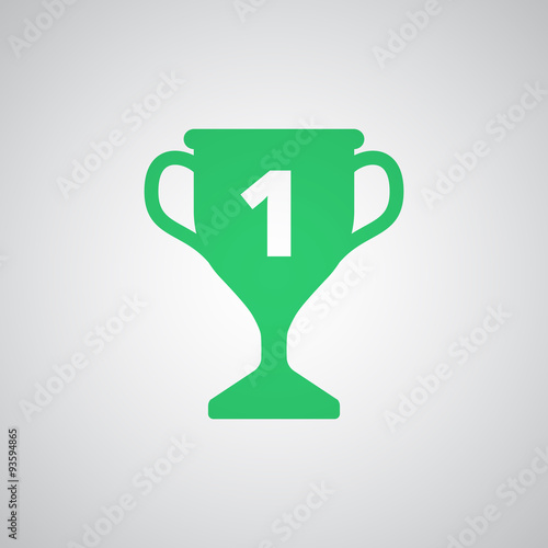 Flat green Trophy icon