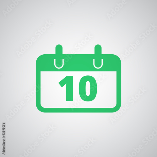 Flat green Calendar icon