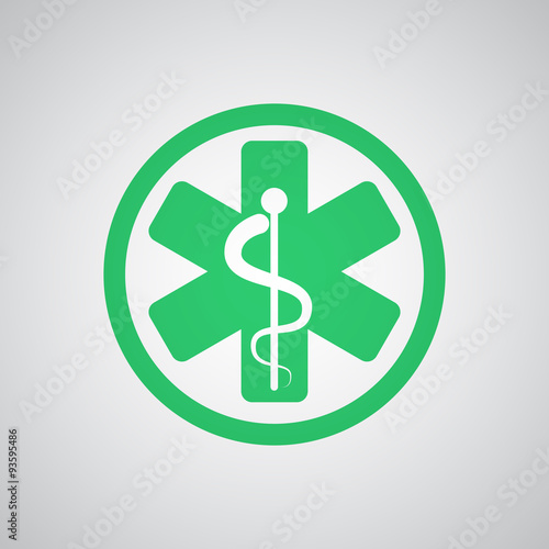 Flat green Medical  icon