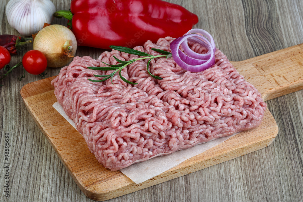 Raw minced pork meat Raw minced pork meat