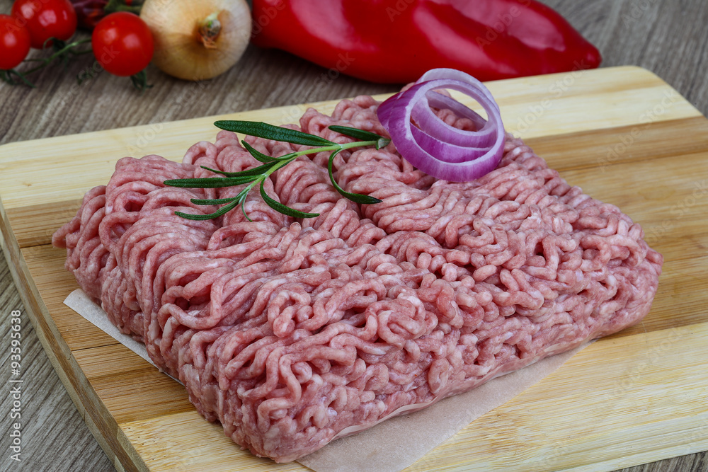 Raw minced pork meat Raw minced pork meat