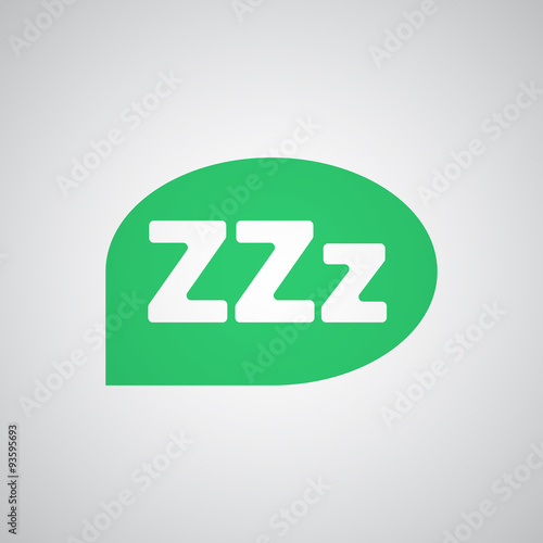 Flat green Sleep icon