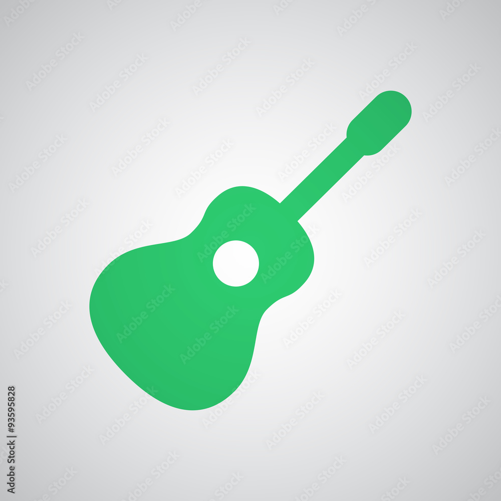 Flat green Guitar icon Flat green Guitar icon