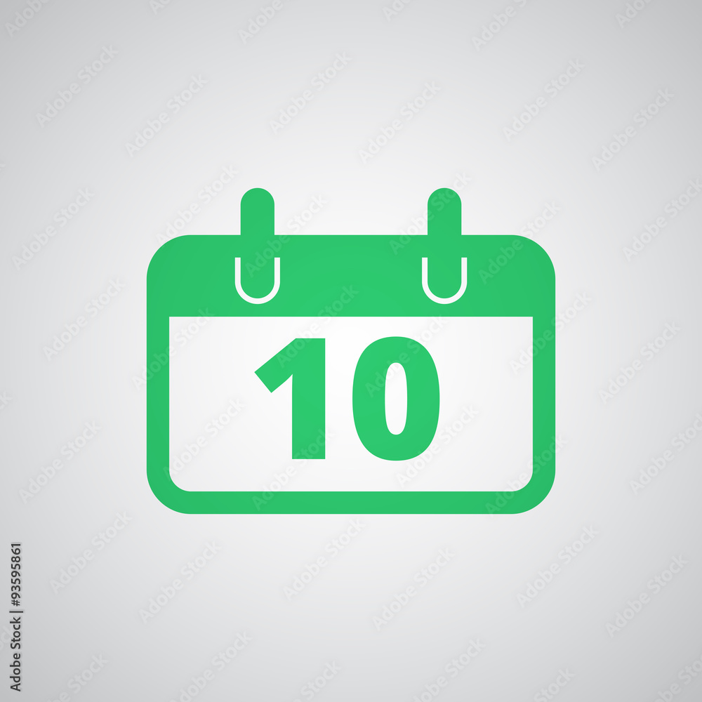 Flat green Calendar icon Flat green Calendar icon