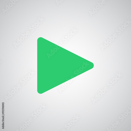 Free Download Flat green Play icon - GFXLoad