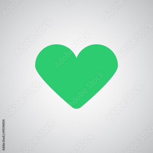 Flat green Heart icon