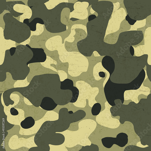 Military camouflage seamless pattern. Vector background with scr